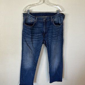 Levi's 559 Mens Jeans 38x30 Relaxed Straight Fit Distressed Denim Blue Faded